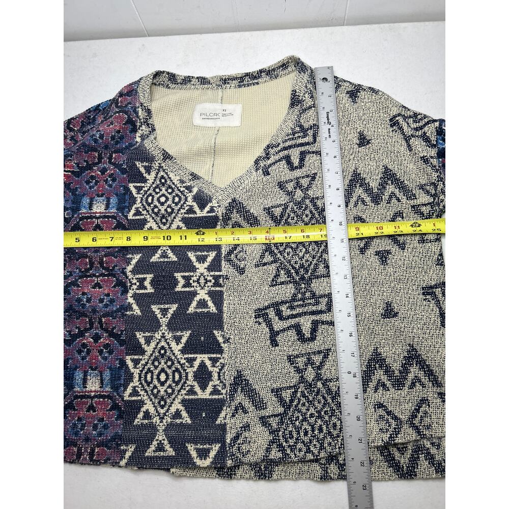 Anthropologie Pilcro Moira Thermal Waffle Knit Top Size XS - Picture 4 of 5